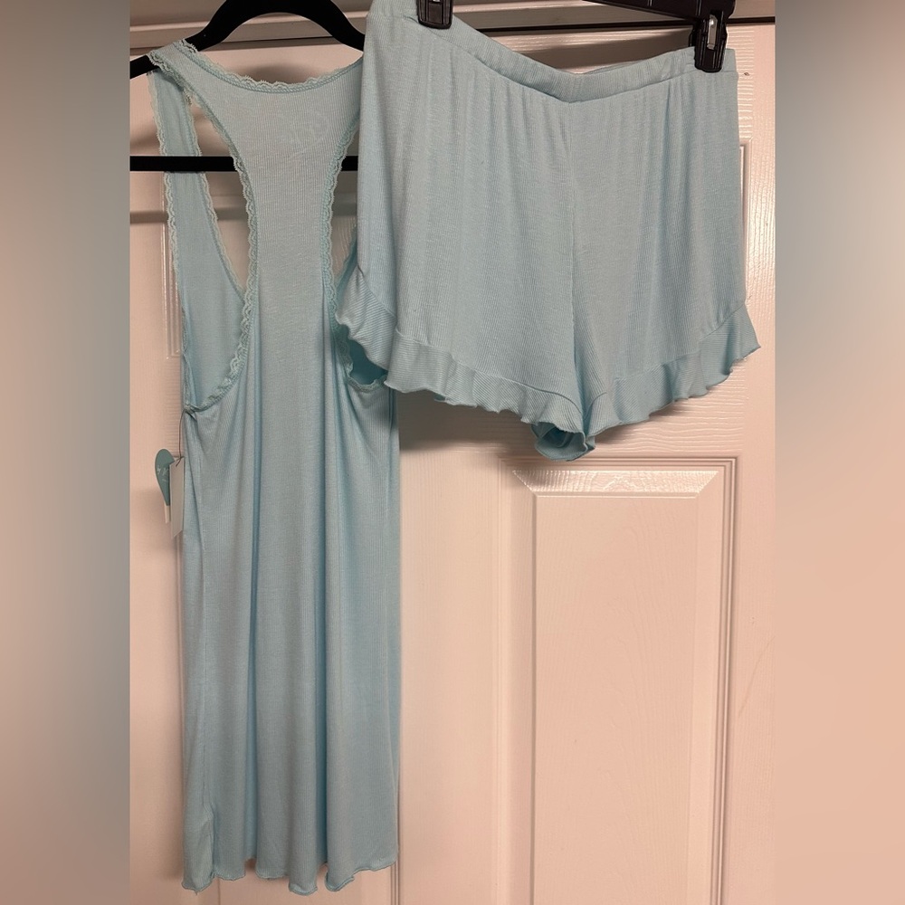 Blue by Betsey Johnson Light Blue 'Mrs.' Pajama Set - Picture 4 of 8